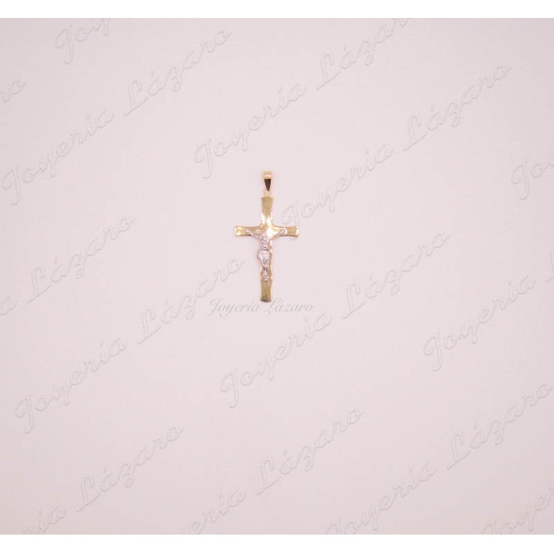ORO 18 KTS CRUZ BIC. CRISTO GRANDE