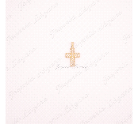 CRUZ 18KTS CIRCONITAS