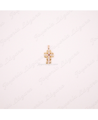 CRUZ 18KTS CIRCONITAS