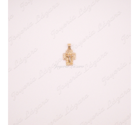 CRUZ 18KTS CRISTO CIRCONITAS