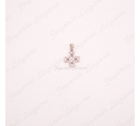 CRUZ 18KTS CIRCONITAS