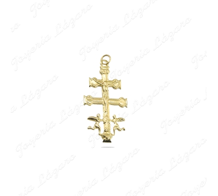 CRUZ DE CARAVACA ORO 18 KTS 15X8X1 mm