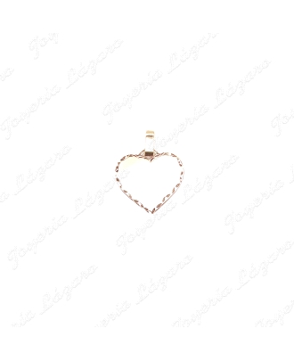 COLGANTE GR. ORO 18 KTS CORAZON FILO TALLADO BRILLO 30X30SIN ASA