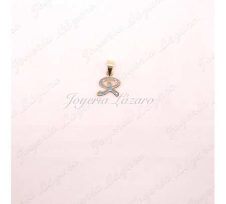 ORO 18 KTS COLGANTE INDALO ESMALTE V.COLORES
