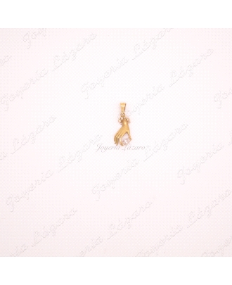 ORO 18 KTS COLGANTE MANO+CIRCO