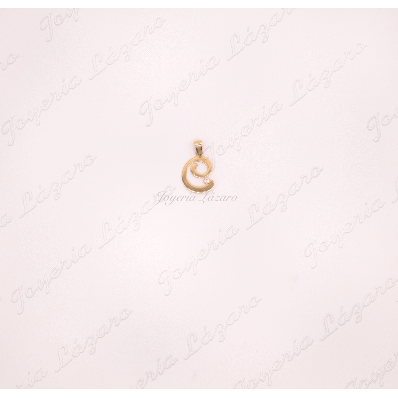 ORO 18 KTS COLGANTE LETRA C +CIRCO