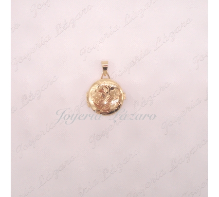 ORO 18 KTS GUARDAPELO/ PORTAFOTOS REDONDO