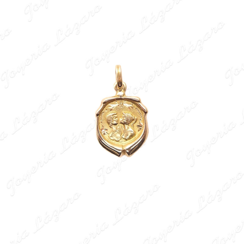 COLGANTE ORO18KT PAREJA AMOR en marco