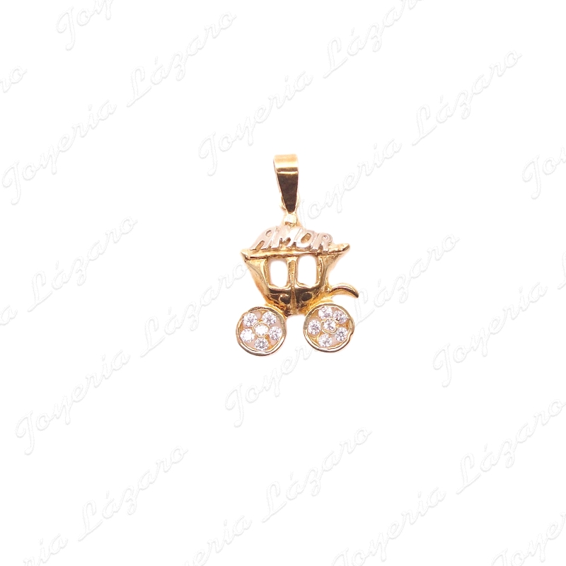 COLGANTE ORO 18KT,CARRO  AMOR