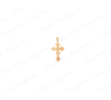 COLGANTE 18KTS CRUZ ESMERALDAS