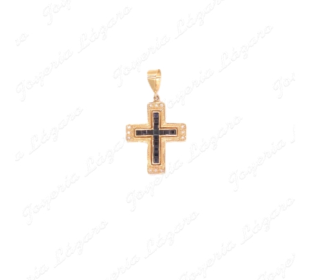 COLGANTE 18KTS CRUZ ZAFIROS