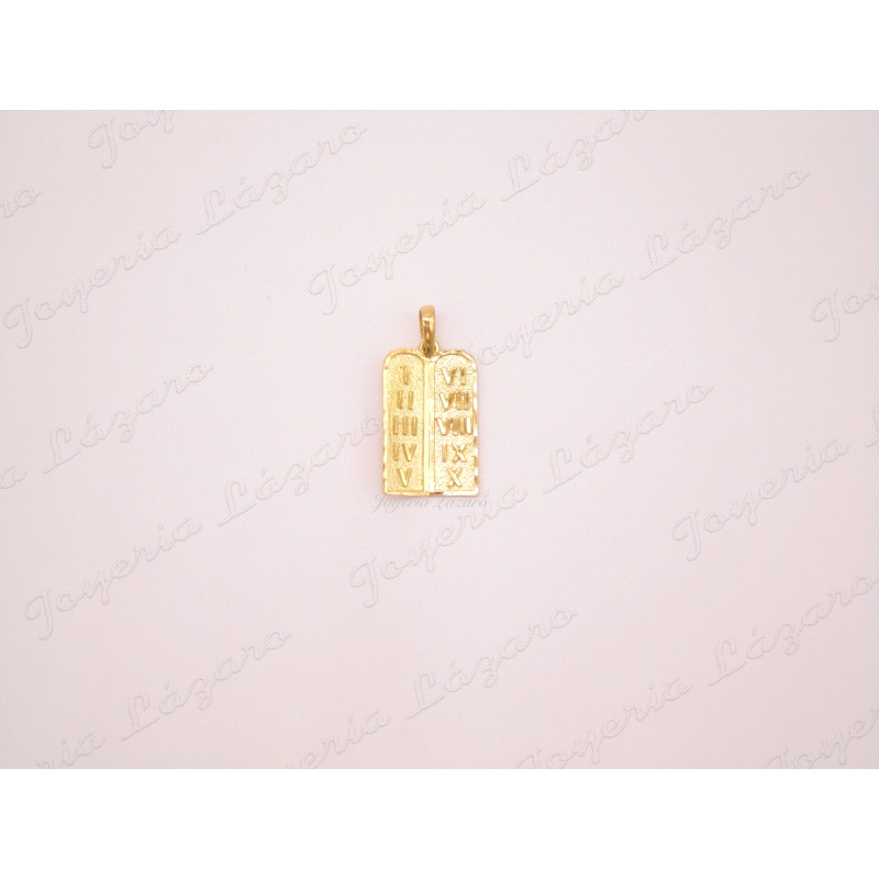 COLGANTE 18KTS TABLAS MOISES