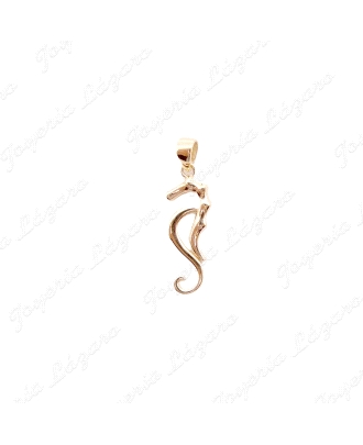 COLGANTE ORO 18 KTS CABALLITO DE MAR BRILLO 20MM