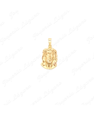 COLGANTE ORO 18 KTS SANTO ROSTRO 25x20mm MATE Y TALLADO BRILLO