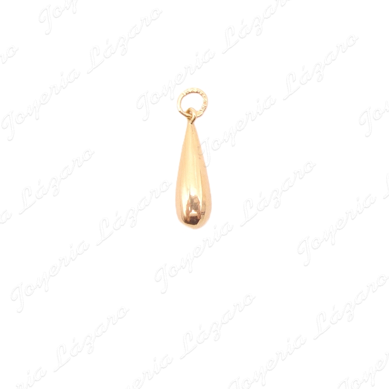 COLGANTE  ORO 18 KTS 18MM LAGRIMA LISA HUECA