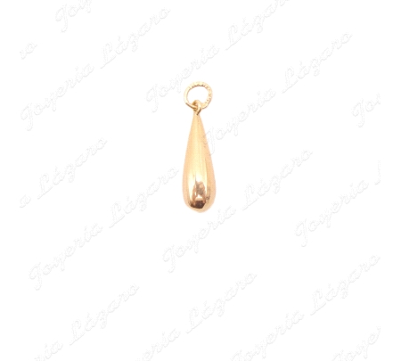 COLGANTE  ORO 18 KTS 18MM LAGRIMA LISA HUECA