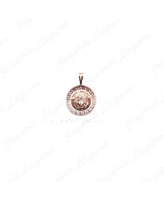 COLGANTE ORO 18 KTS MEDALLON GRECA+MEDUSA 29MM, INT ONIX
