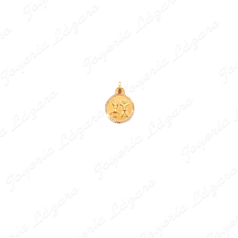COLGANTE ORO 18 KTS HOROSCOPO geminis16mm