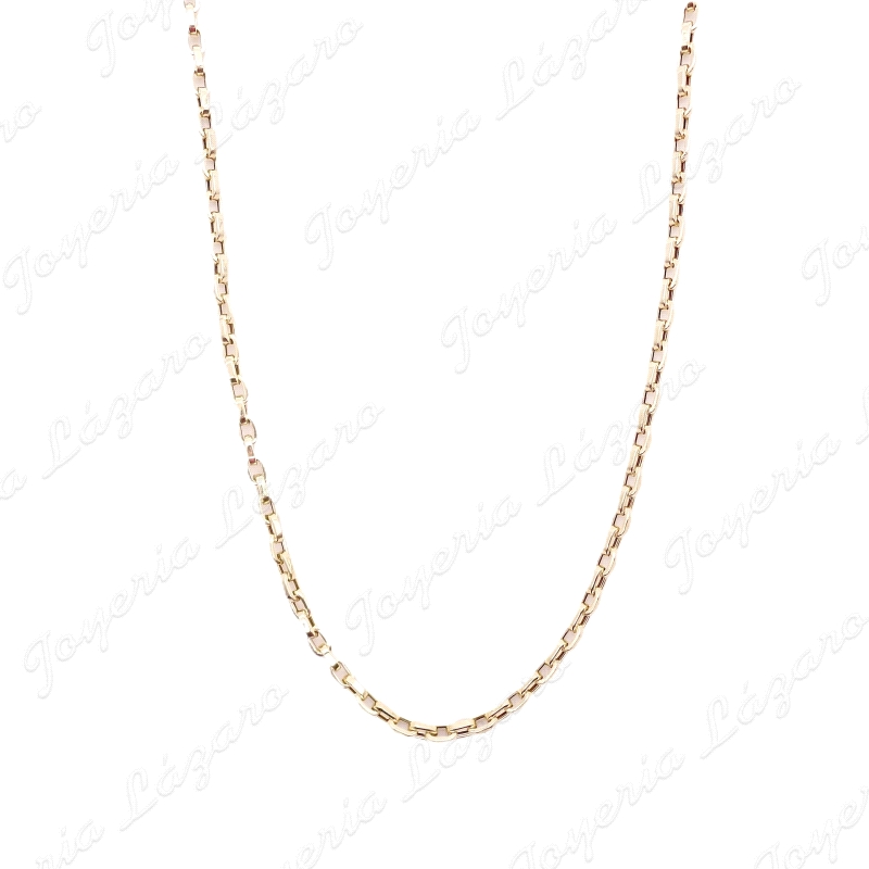 CADENA 60 CM. ORO 18 KTS FOZADA HUECA ITALIANA 4X1.5MM