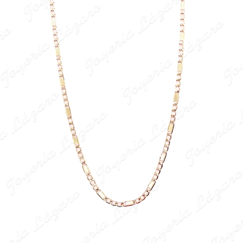 CADENA 60 CM. ORO 18 KTS 3X1 4MM CON TEXTURA GRANO