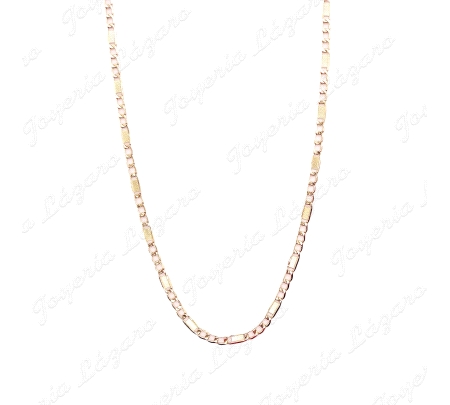 CADENA 60 CM. ORO 18 KTS 3X1 4MM CON TEXTURA GRANO