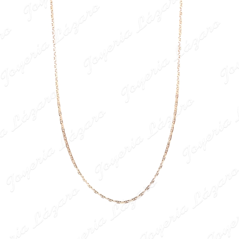 CADENA 60 CM. ORO 18 KTS ESLAB. BARCO 3MM  MACIZA