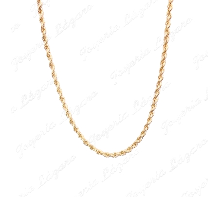 CADENA 60 CM. ORO 18 KTS CORDON SALOMONICO 4MM