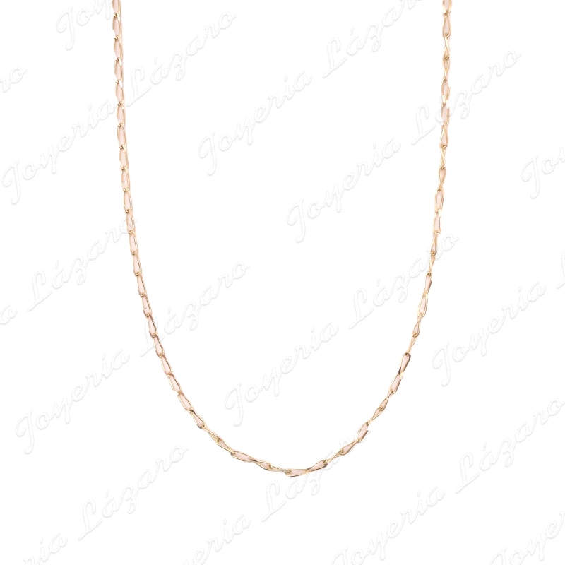 CADENA 60 CM. ORO 18 KTS BARBADA CLARA MACIZA