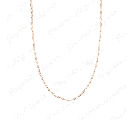 CADENA 60 CM. ORO 18 KTS BARBADA CLARA MACIZA