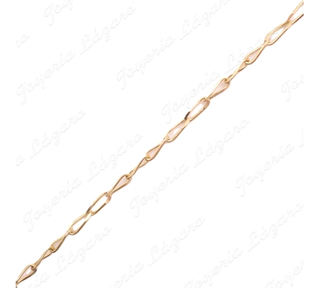 CADENA 60 CM. ORO 18 KTS BARBADA CLARA MACIZA