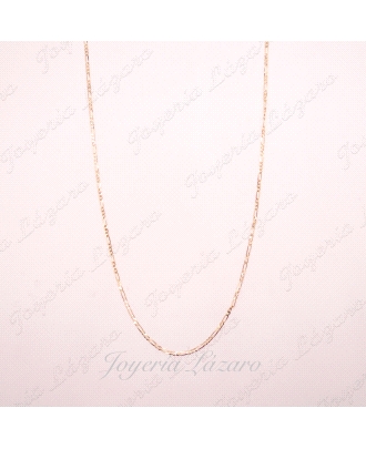 ORO 18 KTS CADENA 60 CM. 3X1 PLANA