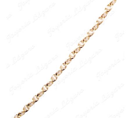 CADENA 50 CM. ORO 18 KTS BIC. ESL. BARCO DISEÑO 2.5MM