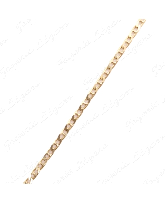 CADENA 55 CM. ORO 18 KTS  ESLA. BARCO PLANO DIAMANTADO
