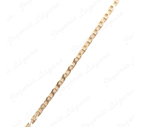 CADENA 55 CM. ORO 18 KTS  ESLA. BARCO PLANO DIAMANTADO