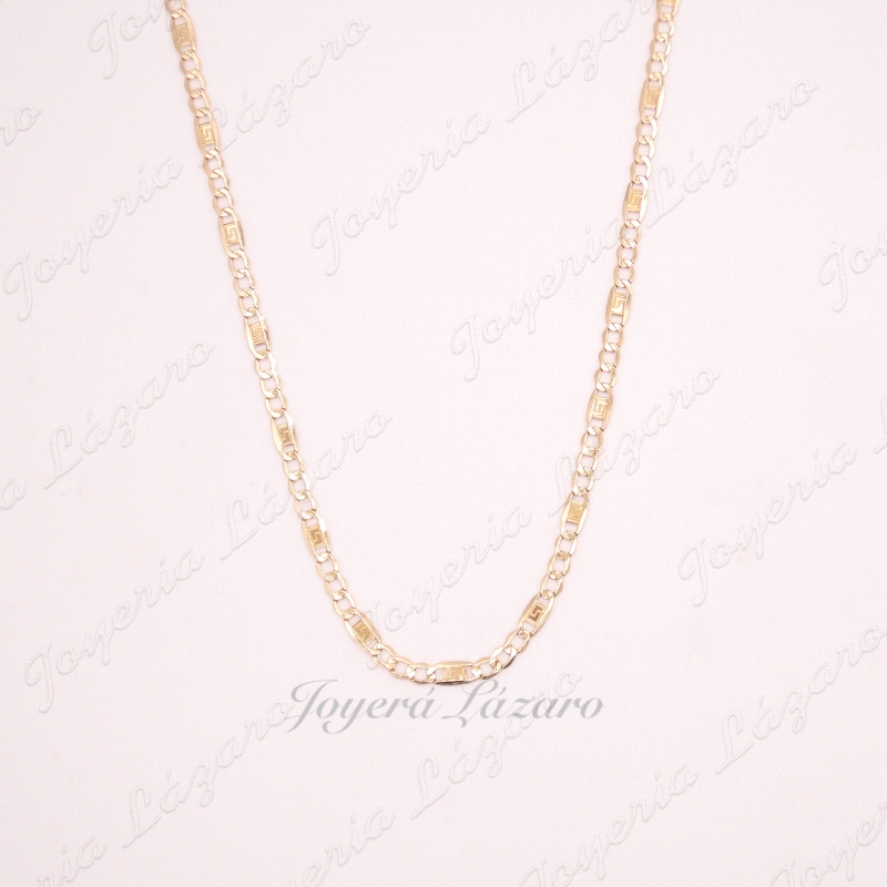 ORO 18 KTS CADENA 50 CM. ESLABON GRECA