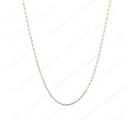 CADENA 40 CM. ORO 18 KTSBICOLOR PLANA FANTASIA ITALIANA