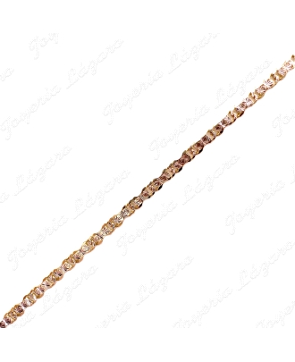 CADENA 40 CM. ORO 18 KTSBICOLOR PLANA FANTASIA ITALIANA