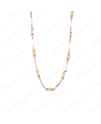 CADENA 45 CM. ORO 18 KTS GARGANTILLA BICOLOR  18PUL00334