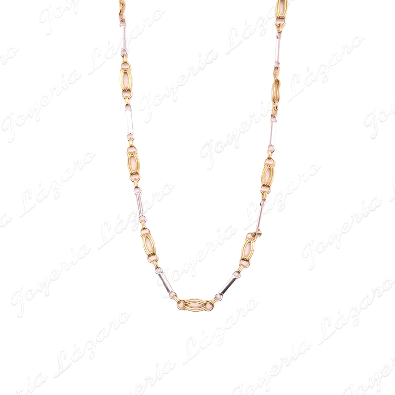 CADENA 45 CM. ORO 18 KTS GARGANTILLA BICOLOR  18PUL00334