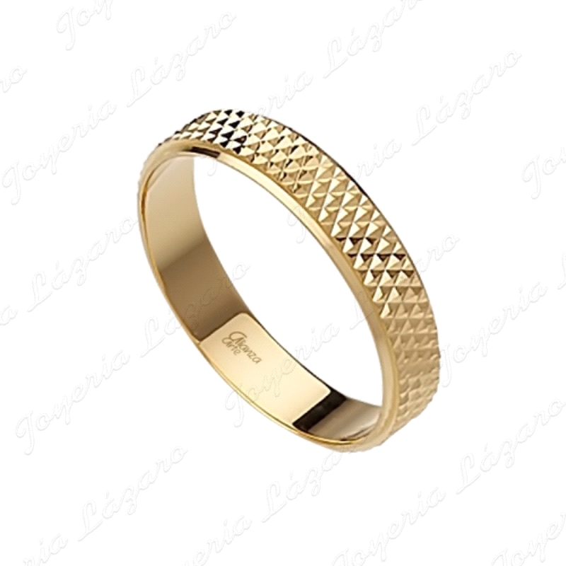 ALIANZA ORO 18 KTS 3MM PLANA FACETADA