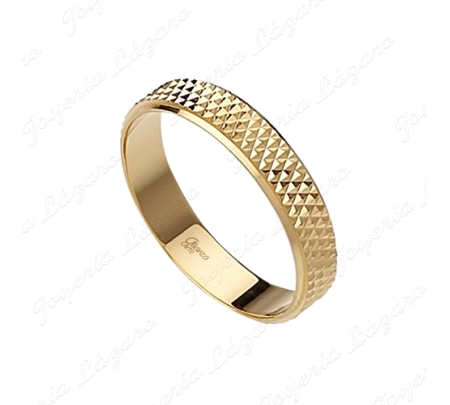 ALIANZA ORO 18 KTS 3MM PLANA FACETADA