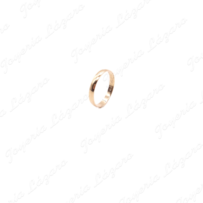 ALIANZA ORO 18 KTS1/2 CAÑA 3MM