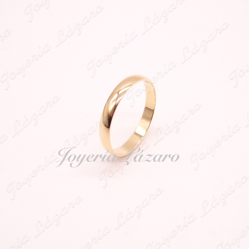 ORO 18 KTS ALIANZA 1/2 CAÑA 3MM Nº14