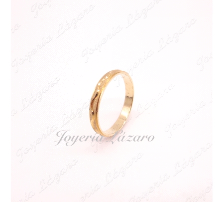 ORO 18 KTS ALIANZA 3MM ONDA Nº14