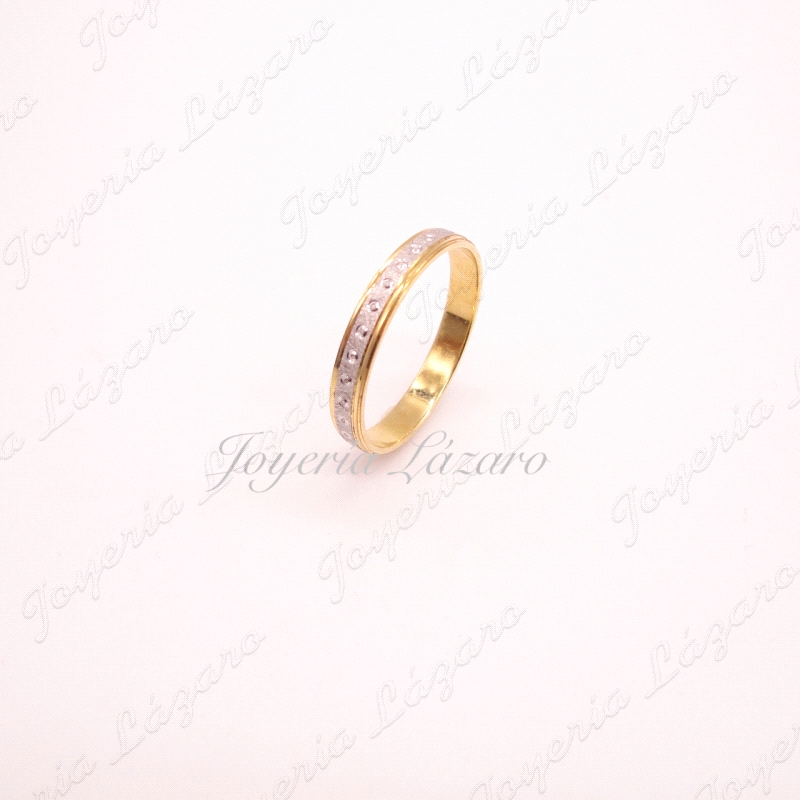 ALIANZA 18KT 3.5MM BIC.CIRCULITOS BRILLO  Nº22