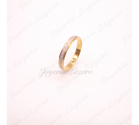 ALIANZA 18KT 3.5MM BIC.CIRCULITOS BRILLO  Nº22