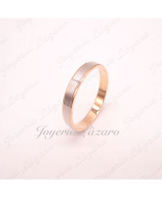 ALIANZA 18KT BIC.ROSA/BLANCO Nº13