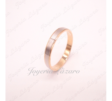 ALIANZA 18KT BIC.ROSA/BLANCO Nº13