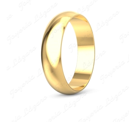 ALIANZA ORO 18 KTS 1/2 CAÑA 5MM CONFORT                                                             