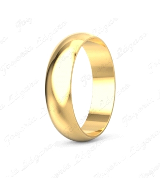 ALIANZA ORO 18 KTS 1/2 CAÑA 5MM CONFORT                                                             